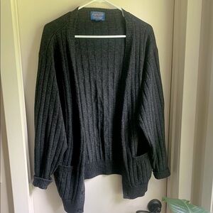 Pendleton Charcoal Ribbed Cardigan